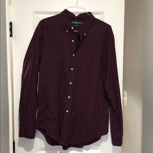 Ralph Lauren Maroon Dress Shirt